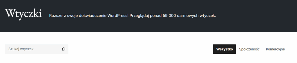 wtyczki wordpress - strona